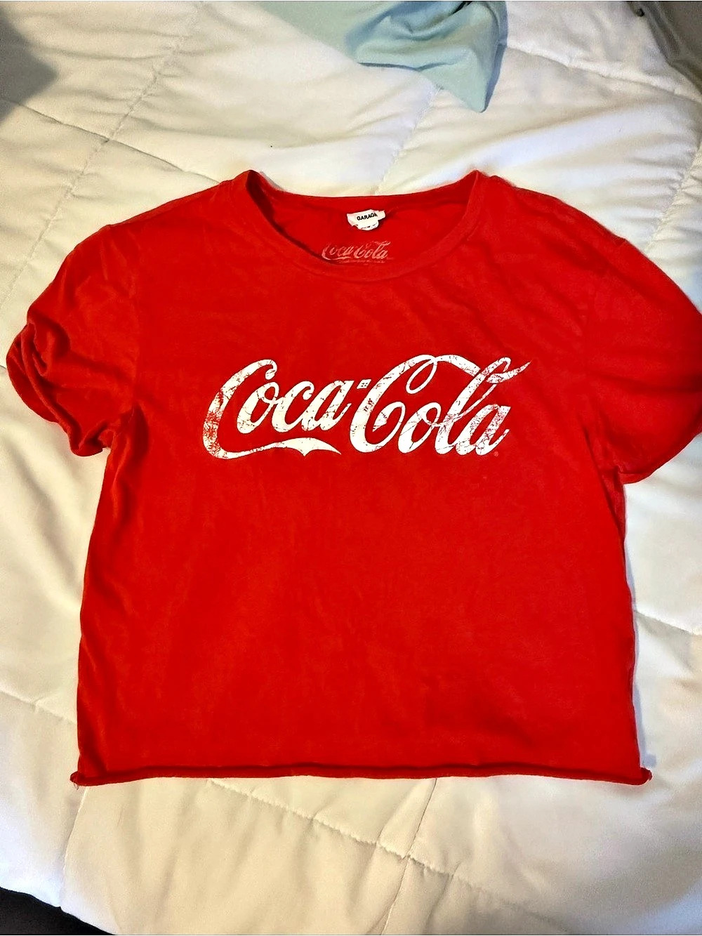 Garage x Coca-Cola Graphic Crop Tee Red XS